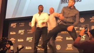 Jon Jones and Alexander Gustaffson FaceOff was intense, ended with a shove