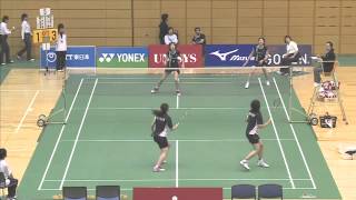 女子ダブルス１回戦 樋口/小池(関西学院大学) vs 宮内/久後(ルネサス)