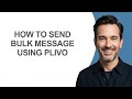 How to Send Bulk Message Using Plivo - KevinHowTo