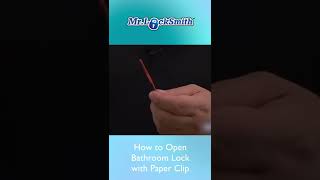 How to Open a Bathroom Lock with a Paperclip #shorts