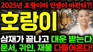 2025년 을사년 호랑이띠운세! 지금까지 보지못했던 큰 대운이 들어온다! 문서, 귀인, 재물이 들어와 대박납니다 50년생 62년생 74년생 86년생 98년생 호랑이띠 운세