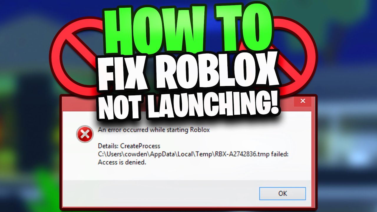 How To Fix Roblox Not Launching (Roblox CRASH) - YouTube