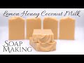 Lemon Honey Coconut Milk Soap Making