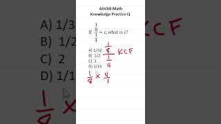 ASVAB/PiCAT Math Knowledge Practice Test Question: Dividing Fractions #acetheasvab with #grammarhero