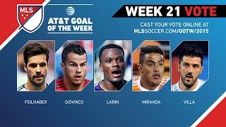 Top 5 MLS Goals | AT&T Goal of the Week (Wk 21)