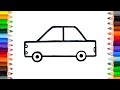 Car drawing for kids and toddlers | How to draw a cute car | @Cutedrawings01