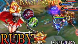 ONE HIT COMBO BUILD FOR RUBY | RUBY GAMEPLAY | Matrix | MOBILE LEGENDS
