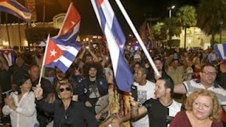 Raw: Evening Celebration in Miami After Castro