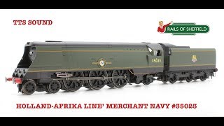 Hornby R3382TTS 'Holland-Afrika Line' Merchant Navy 35023 Locomotive with TTS Sound