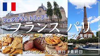 『Trip Vlog』フランス パリ旅行 大規模デモに遭遇?!  贅沢グルメにセーヌ川クルーズ（ヨーロッパ#最終回)