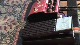 Analogman ARDX20 dual Analog Delay pedal with Boss Expression pedal Les Paul \u0026 Blues Jr amp