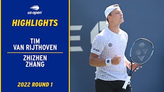 Zhizhen Zhang vs. Tim Van Rijthoven Highlights | 2022 US Open Round 1