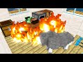 wolves save herobrine kid from fire very sad story 😢 wolf life episode 16