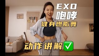 【刘逗逗不怎么逗】EXO咆哮健身燃脂舞动作讲解带练习 学会学帅学好看