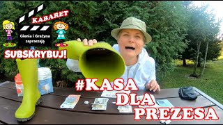 Gienia zbiera na przelew dla Prezesa #kabaret #skecz #wkrzywymzwierciadle #parodia #powódź #pis