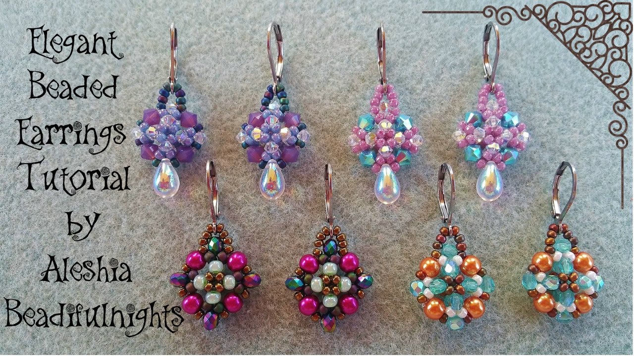 Elegant Beaded Earrings Tutorial Updated Youtube