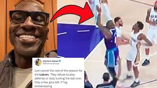 NBA REACTS TO LAKERS VS PELICANS! LEBRON JAMES AIRBALL!! LAKERS VS PELICANS COMPILATION...