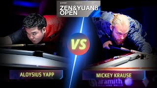 ALOYSIUS YAPP VS  MICKEY KRAUSE | 2024 ZEN&YUAN8 OPEN #billiards #nineball #9ballpool #highlights