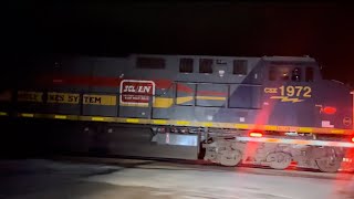 Northbound CSX I125-07 with The CSX 1972 FLS leading! Meeting Southbound CSX I826-06 2-7-25