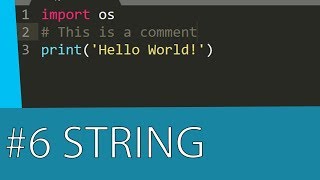 #6 PYTHON 3 TUTORIAL - DATATYPES THE STRING DATATYPE