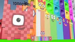 Numberblocks Puzzle Step Squad 100 100,000 10,000,000 MILLION BIGGEST Numberblocks Number Pattern