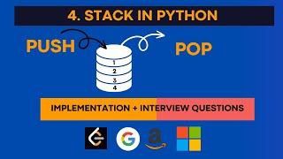 4. Stack in Python - Full detailed video with implementation and Leetcode problems