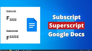 How to Add Subscript & Superscript in Google Docs