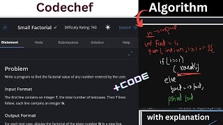Small Factorial codechef solution with explanation | small factorial codechef solution in java