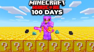 I Survived 100 Days in a LUCKY BLOCK SUPERFLAT World in Hardcore Minecraft... Here
