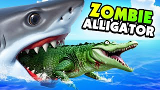 ZOMBIE Alligator vs The Megalodon, Who Will Win?! - Amazing Frog?