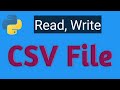 python code to read csv file | python read csv file | Read, Parse, and Write CSV Files