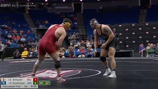 Heavyweight Wyatt Hendrickson (Air Force) vs Sam Schuyler (Iowa State)