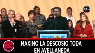 Máximo Kirchner la descosió en Avellaneda con un discurso memorable