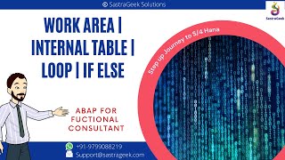 Work Area | Internal Table | LOOP IF ELSE