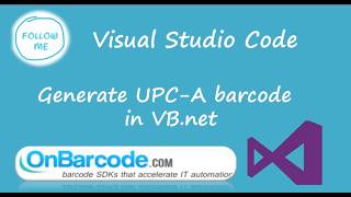 How to generate UPC-A barcodes using OnBarcode VB.NET UPC-A Barcode Generator library