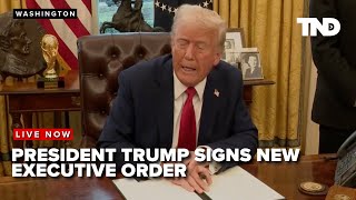 Moments ago, President Donald Trump signed new executive orders from the Oval Office