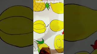 DIY craft making yellow day chart#viral #art #craftideas #shortvideo #diycrafts #youtube