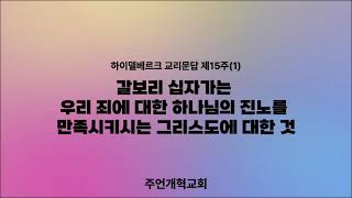 [주언개혁교회] 갈보리 십자가는 우리 죄에 대한 하나님의 진노를 만족시키시는 그리스도에 대한 것