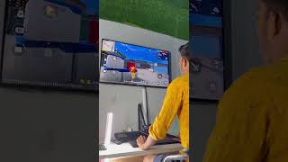 Playing free fire game in LED TV