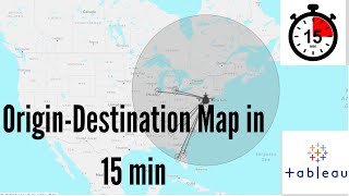 Origin-Destination Map in 15min| Makepoint|Makeline|Buffer|Distance| Spatial Function|MultipleLayer