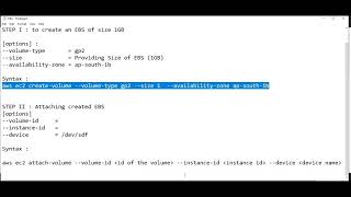 04 how to create EBS volume of 1 GB using aws-cli command and how to attach it to instance.