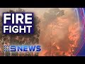 SA fire crews battle uncontained blazes | Nine News Australia