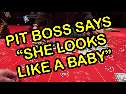 ULTIMATE TEXAS HOLD 'EM in LAS VEGAS! PIT BOSS SAYS SHE LOOKS LIKE A BABY!?!
