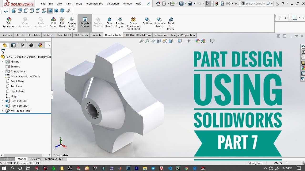 Solidworks Tutorial For Beginners Exercise 7 Youtube Solidworks Tutorial For Beginners Exercise 7 Youtube