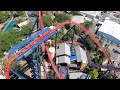 sheikra dive coaster busch gardens tampa florida 4k front row pov