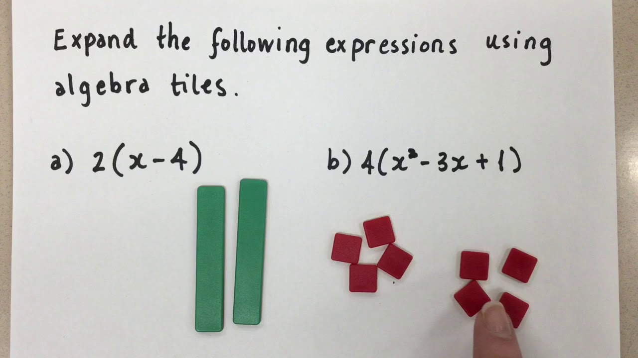 Expanding Polynomials Using Algebra Tiles - YouTube