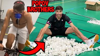 Popov Brothers Brutal Training : Badminton training \u0026 practice 2024