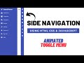 Animated Sidebar Navigation Using HTML CSS & JavaScript | Sidebar Menu | Easy Coding