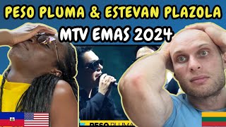 REACTION TO Peso Pluma & Estevan Plazola - Hollywood (Live at MTV 2024 EMAs) | FIRST TIME HEARING