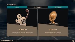 How to import NFL Mod Into Axis Football 2018